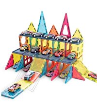 Magnetic Tiles Otopark Manyetik Yapı Blokları 112 Parça