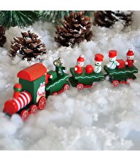 Yılbaşı Ahşap Süslü Tren 3