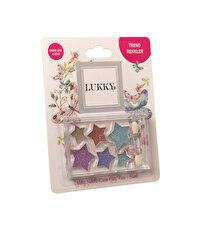Lukky 6 Renkli̇ Yıldız Desenli Parıltılı Göz Farı Paleti̇ ve Fırçası