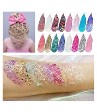 Lukky Yüz ve Vücut Parıltılı Mor Simli Jel