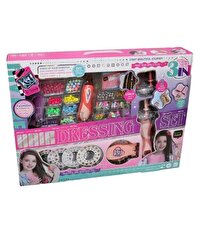 3'ü 1 Arada Simli Işıltılı Saç Örgü ve Boncuk Tasarım Seti