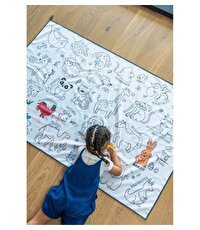 Matrax Oyuncak Boyama Halısı ve 12'li Boya Kalemi Seti