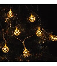 Yılbaşı Pilli Küre Figürlü Led Işık 3 Metre