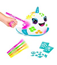 Airbrush Plush Squishy Peluş Neon Narwhal