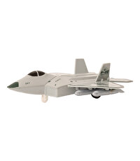 Metal Çek Bırak Savaş Uçağı F-22 Açık Gri