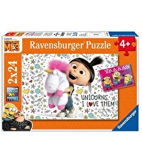 Ravensburger Puzzle 2x24 Parça Agnes ve Minions