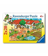 Ravensburger Puzzle 2x20 Çiftlikte Bir Gün