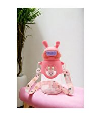 Tavşan Robot Matara Pembe