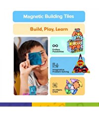 Magnetic Tiles Mıknatıslı Manyetik Yapı Blokları 71 Parça