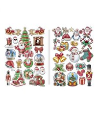 12'li Yılbaşı Temalı Sticker Seti