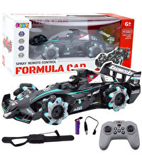 Formula 1 Spray Buhar Atan Uzaktan Kumandalı Siyah Araba