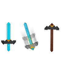 Minecraft 2'si 1 Arada Dönüşebilen Kılıç JFR72