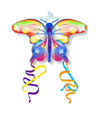 Renkli Kelebek Uçurtma 30 Cm