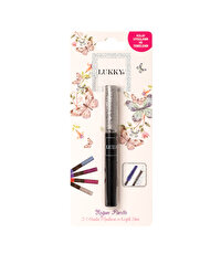 Lukky 2'si 1 Arada Maskara ve Kirpikler Simi Gümüş