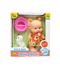 Altını Islatan Bebiş Bebek ve Minik Arkadaşı Sarı Çiçekli Elbiseli