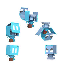 Minecraft Flipping 2'si 1 Arada Figür Magic Mobs JCN23