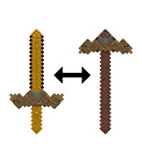 Minecraft 2'si 1 Arada Kılıç ve Kazma JKC15