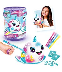Airbrush Plush Sürpriz Squishy Paint Bucket Narwhal