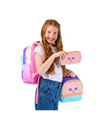 Kaukko Kids Cute Face Cat Okul Çantası