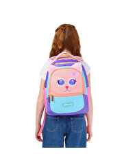 Kaukko Kids Cute Face Cat Okul Çantası