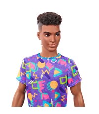 Barbie Yakışıklı Ken Bebekler Mor Tişört ve Şort Takımlı GRB87