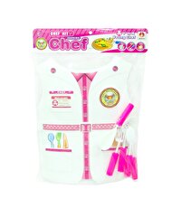 Kartela Kostümlü Kız Çocuk Aşçı Set