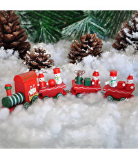 Yılbaşı Ahşap Süslü Tren 4