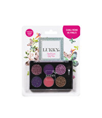 Lukky 6 Renkli̇ Parıltılı Göz Farı Paleti̇ ve Fırçası