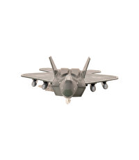 Metal Çek Bırak Savaş Uçağı Gri