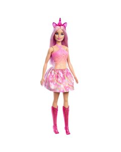 Barbie Unicorn Temalı Pembe Saçlı Bebek HRR13