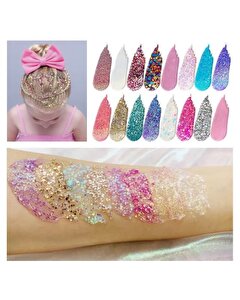 Lukky Yüz ve Vücut Parıltılı Mor Simli Jel