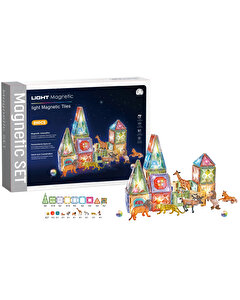 Magnetic Tiles 3D Mıktnatıslı Light Manyetik Yapı Blokları 89 Parça