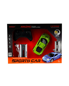 Şarj İstasyonlu Uzaktan Kumandalı Spor Yeşil Araba