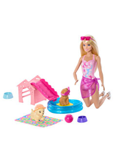 Barbie Köpekçikle Havuz Partisi Oyun Seti JBF35