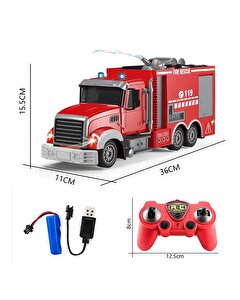 Uzaktan Kumandalı 1:12 İtfaiye Kamyonu