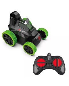 Uzaktan Kumandalı Akrobatik Zıppır Şarjlı Araba Yeşil