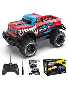 1:20 Uzaktan Kumandalı Full Fonksiyon Speed Monster Kamyonet Kırmızı