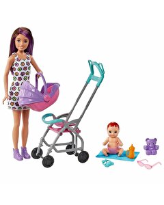 Barbie Skipper Bebek Bakıcılığı Bebek Arabalı Oyun Seti GXT34