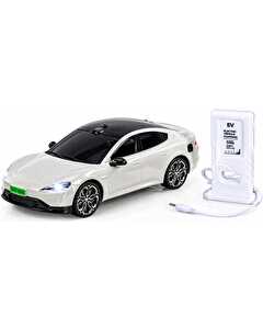 Uzaktan Kumandalı Elektrikli Spor Araba ve Şarj İstasyonu Beyaz