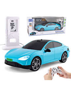 Uzaktan Kumandalı Elektrikli Spor Araba ve Şarj İstasyonu Turkuaz