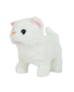 Pilli Sesli Fonksiyonlu Beyaz Kedi