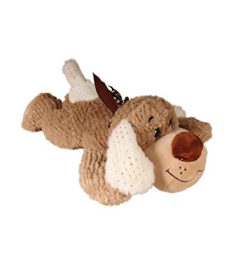 Parlak Desenli Kahverengi Köpek Peluş 60 Cm