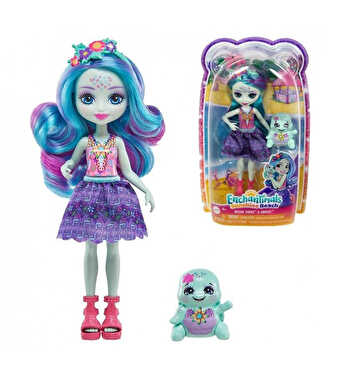 Enchantimals Popüler Karakter Bebekler Tolene Turtle ve Holder HXB96