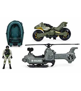 MC Araç Helikopter Motor Dörtlü Asker Seti
