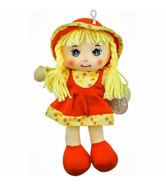 Şapkalı Bez Bebek Pembe Turuncu