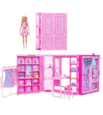Barbie'nin Rüya Gardırobu ve Bebek Oyun Seti HXD58