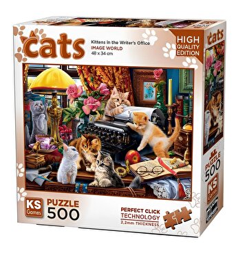 Ks Games Kittens İn The Writers Office 500 Parça Puzzle