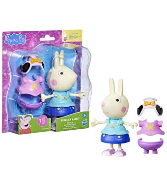 Peppa Pig ve Ailesi Kıyafetli Figür Seti Rebecca Rabbit