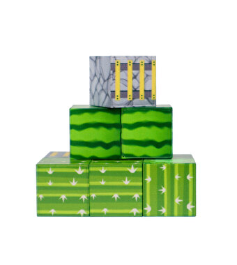 Magnivity Manyetik Bloklar Karpuz-Kaktüs-Merdivenli Taş Bloklar 9 Parça