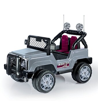 Dolu Montra Uzaktan Kumandalı Gri 12V Akülü Araba